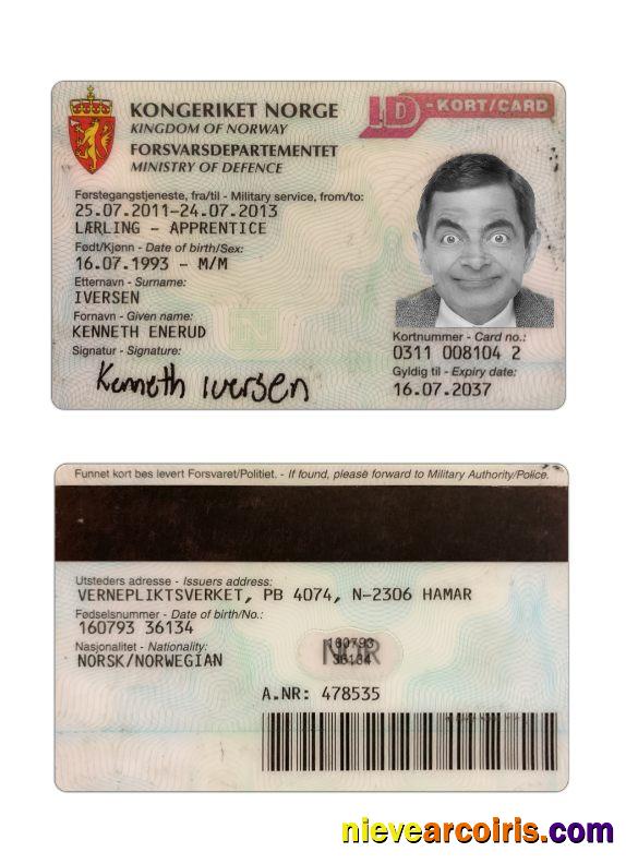 Norway ID kort card